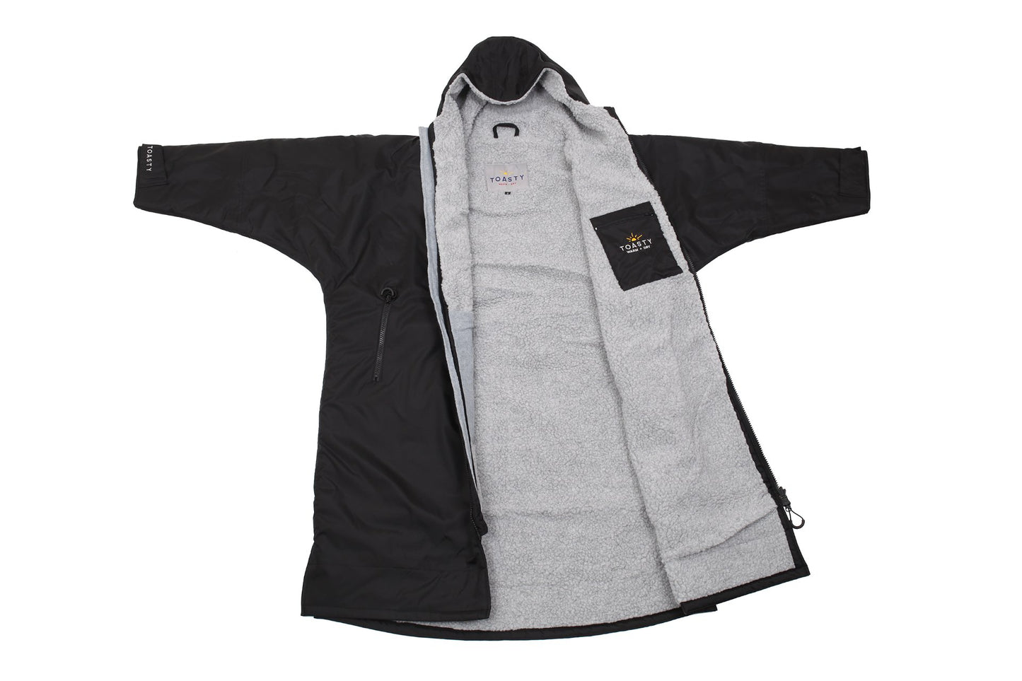 Black full length Toasty ultimate changing jacket / robe open
